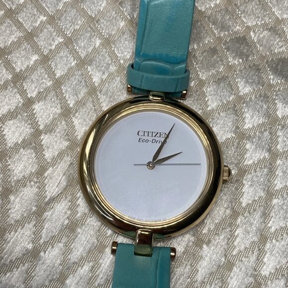 Citizen Eco-Drive Gold Tone Watch Near NOS Original Strap Japan - Picture 6 of 15